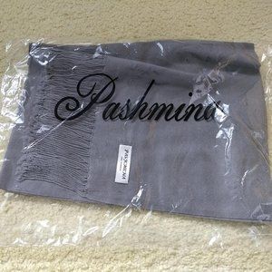 grey pashmina wrap scarf NWT